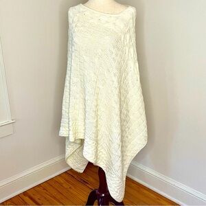 Michael Stars Cream Cable Knit Poncho Cape Wrap